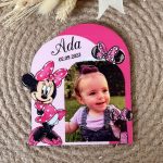Minnie Mouse Konsept Fotoğraflı Ahşap Magnet
