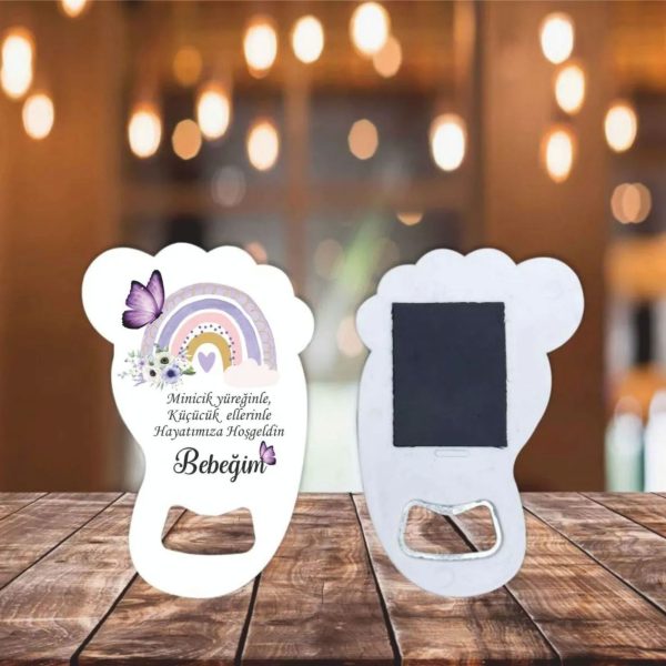 Gökkuşağı Desenli Konsept Bebek Ayak Açacak Magnet (ac300)