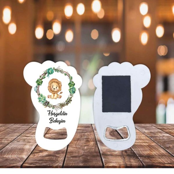 Aslan Desenli Bebek Ayak Açacak Magnet (ac144)