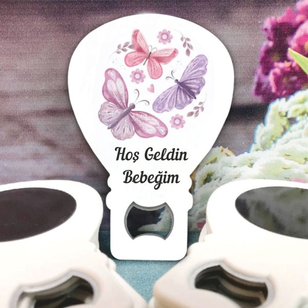 Kelebek Desenli Bebek Balon Açacak