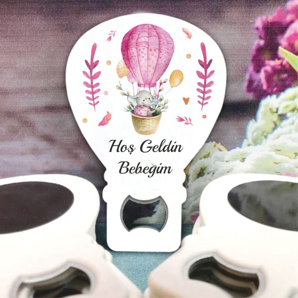 Pembe Balonlu Fil Konsept Bebek Balon Açacak