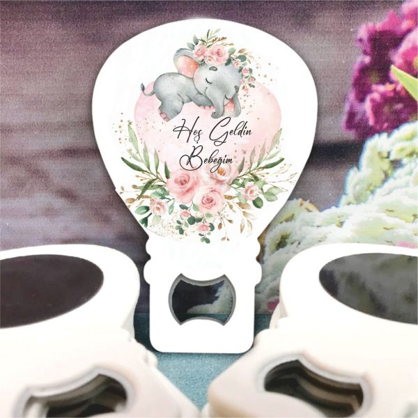 Pembe Fil Deseni Bebek Balon Açacak