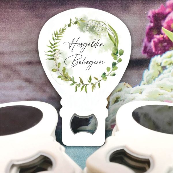 Yeşil Çerçeve Desenli Bebek Balon Açacak