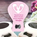 Pembe Ayak izi Desenli Bebek Balon Açacak