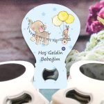 Mavi Fil Desenli Bebek Balon Açacak
