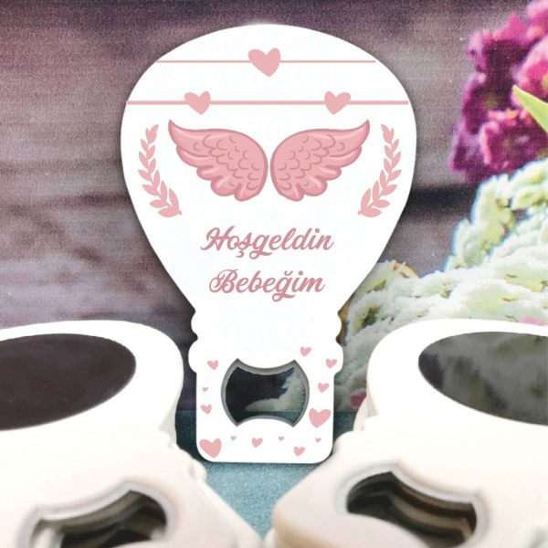 Melek Kanadı Desenli Bebek Balon Açacak