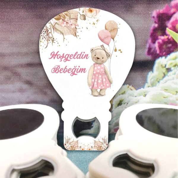 Pembe Ayıcık Konsept Bebek Balon Açacak