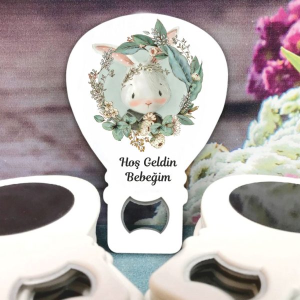 Tavşan Desenli Bebek Balon Açacak