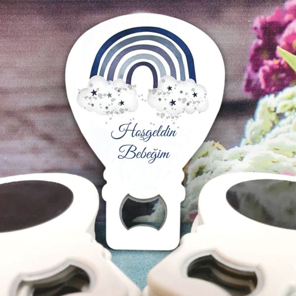 Gökkuşağı Desenli Bebek Balon Açacak