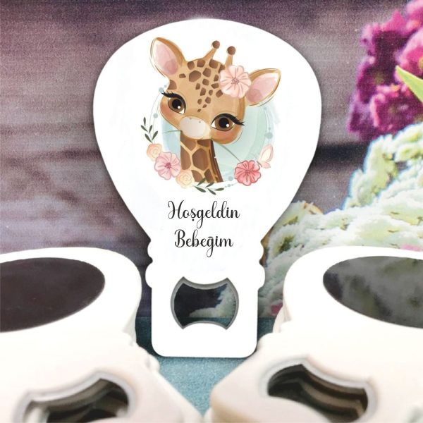 Zürafa Desenli Bebek Balon Açacak