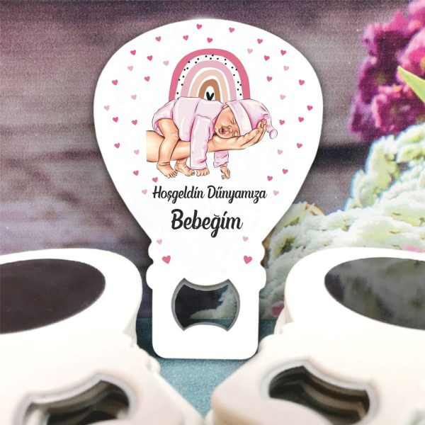 gökkuşağı desenli Bebek Balon Açacak
