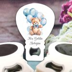 Mavi Balonlu Ayıcık Desenli Bebek Balon Açacak