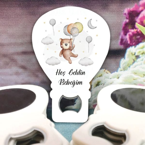 Balonlu Ayıcık Desenli Bebek Balon Açacak