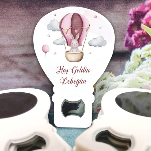 Balonlu Tavşan DesenliBebek Balon Açacak