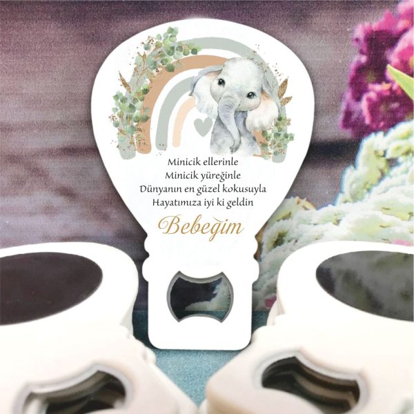 Gökkuşağı ve Fil Konsept Bebek Balon Açacak