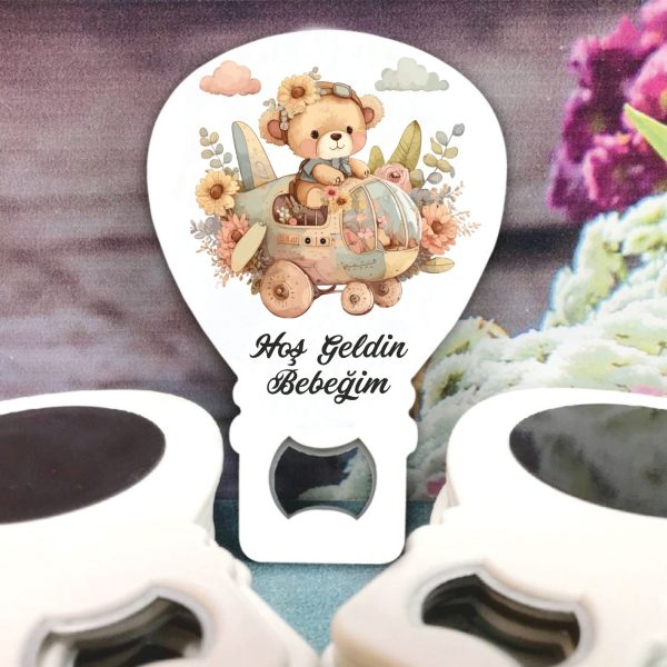 Ayıcık Desenli Bebek Balon Açacak