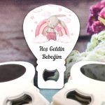 Gökkuşağı ve Tavşan Desenli Bebek Balon Açacak