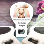 Gökkuşağı ve Ayıcık Desenli Bebek Balon Açacak