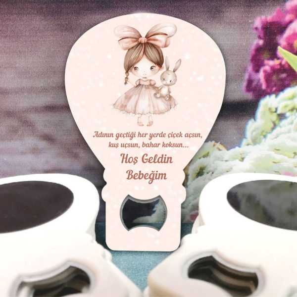 Pembe Kız Bebek Figürlü Bebek Balon Açacak