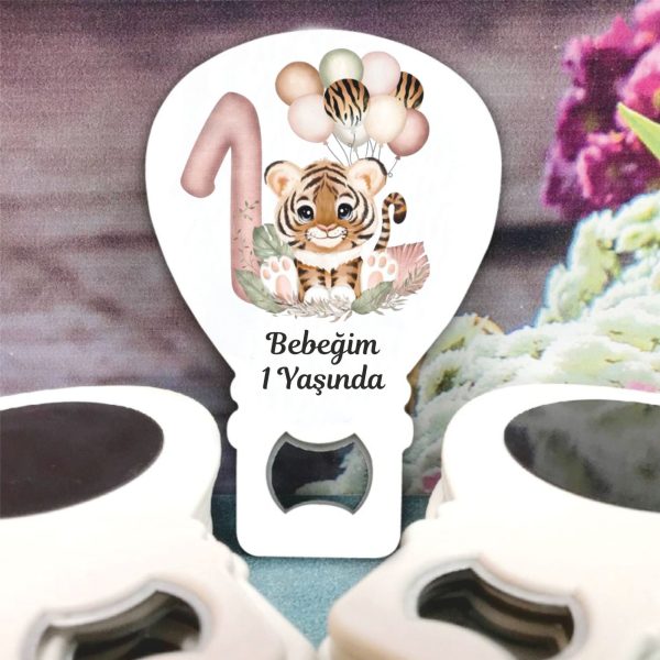 safari konsept 1 yaş doğum günü açacak magnet