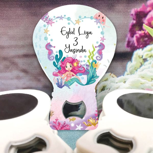 Deniz Kızı Konsept Balon Açacak Magnet