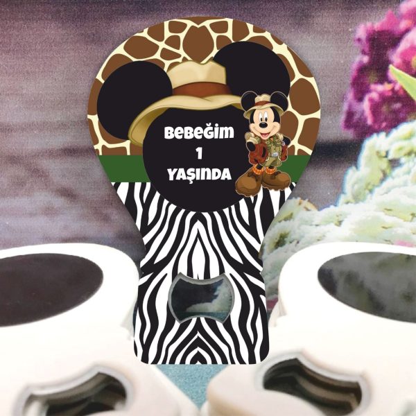 Safari Mickey Mouse Konsept Balon Açacak Magnet