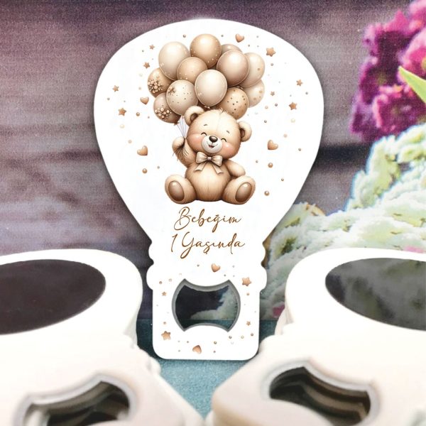 Balonlu Ayıcık Konsept Balon Açacak Magnet