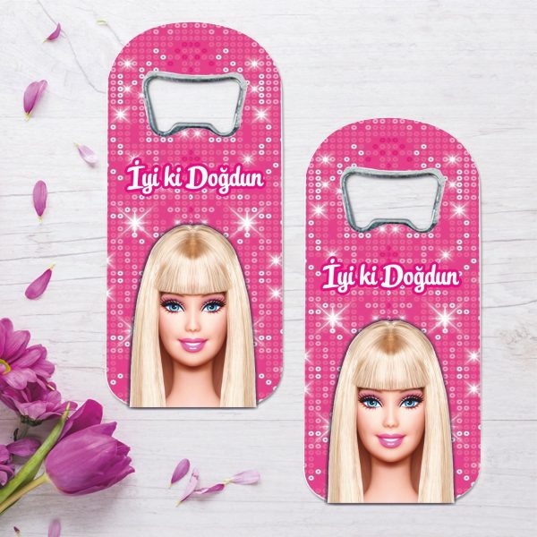 Barbi Temalı Ahşap Kabartmalı Açacak Magnet