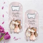 Unicorn Temalı Ahşap Kabartmalı Açacak Magnet