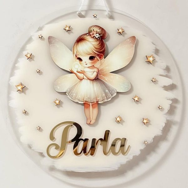 Peri Figürlü Pleksi Kapı Süsü