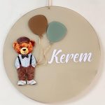 Ayıcık Figürlü Pleksi Kapı Süsü