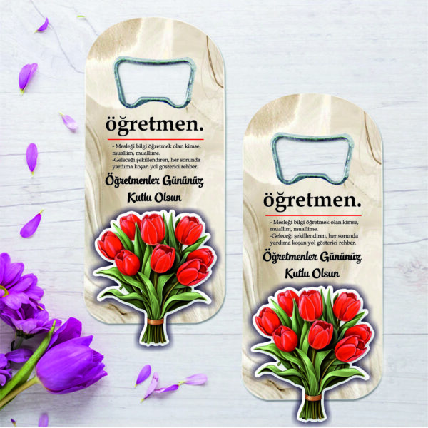 Öğretmenler günü Temalı  Çiçek Kabartmalı Uzun Açacak