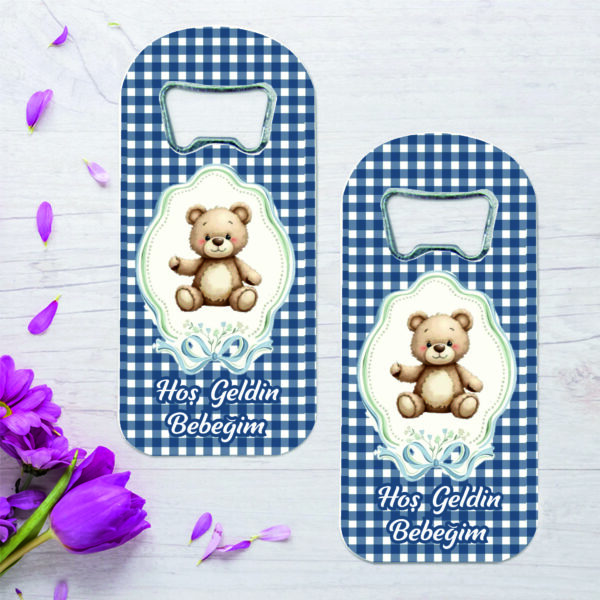 Ayıcık Desenli Bebek Uzun Açacak Magnet