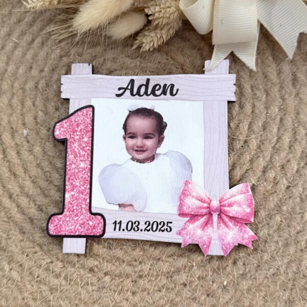 Fiyonk Konsept Fotoğraflı Doğum Günü Ahşap Magnet