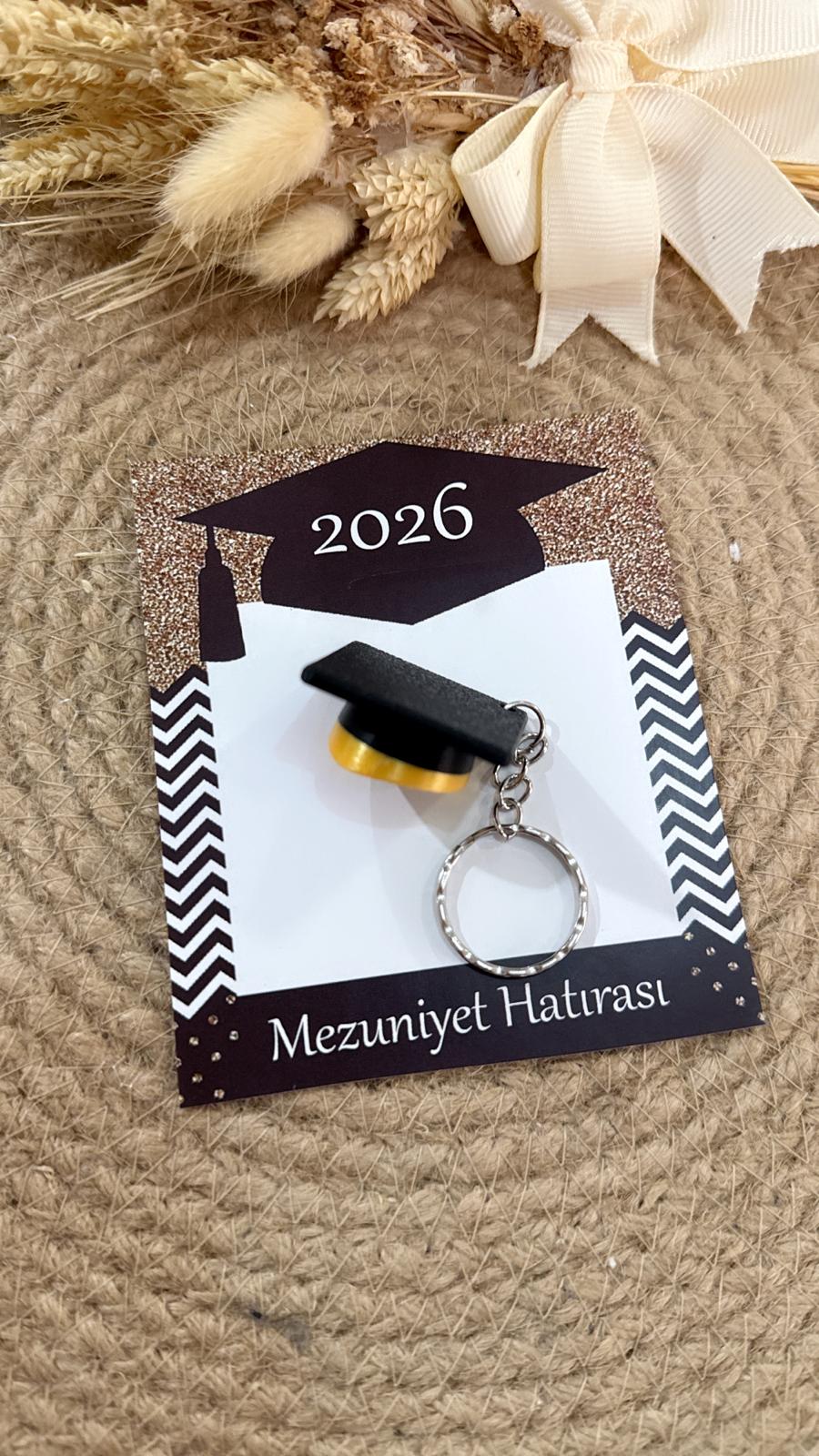3dkep 3d mezuniyet kep anahtarlık - Görsel 1