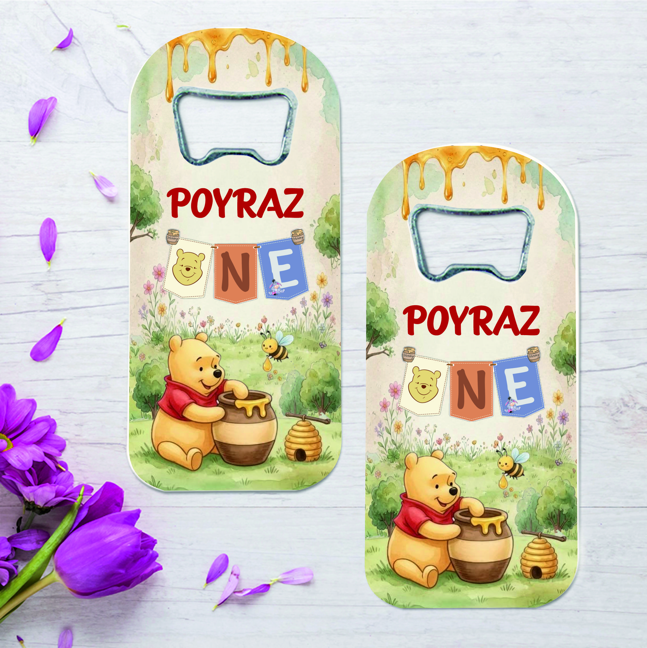 06.07.2026-1 winnie the pooh konsept 1 yaş hediyelik açacak magnet - Görsel 1